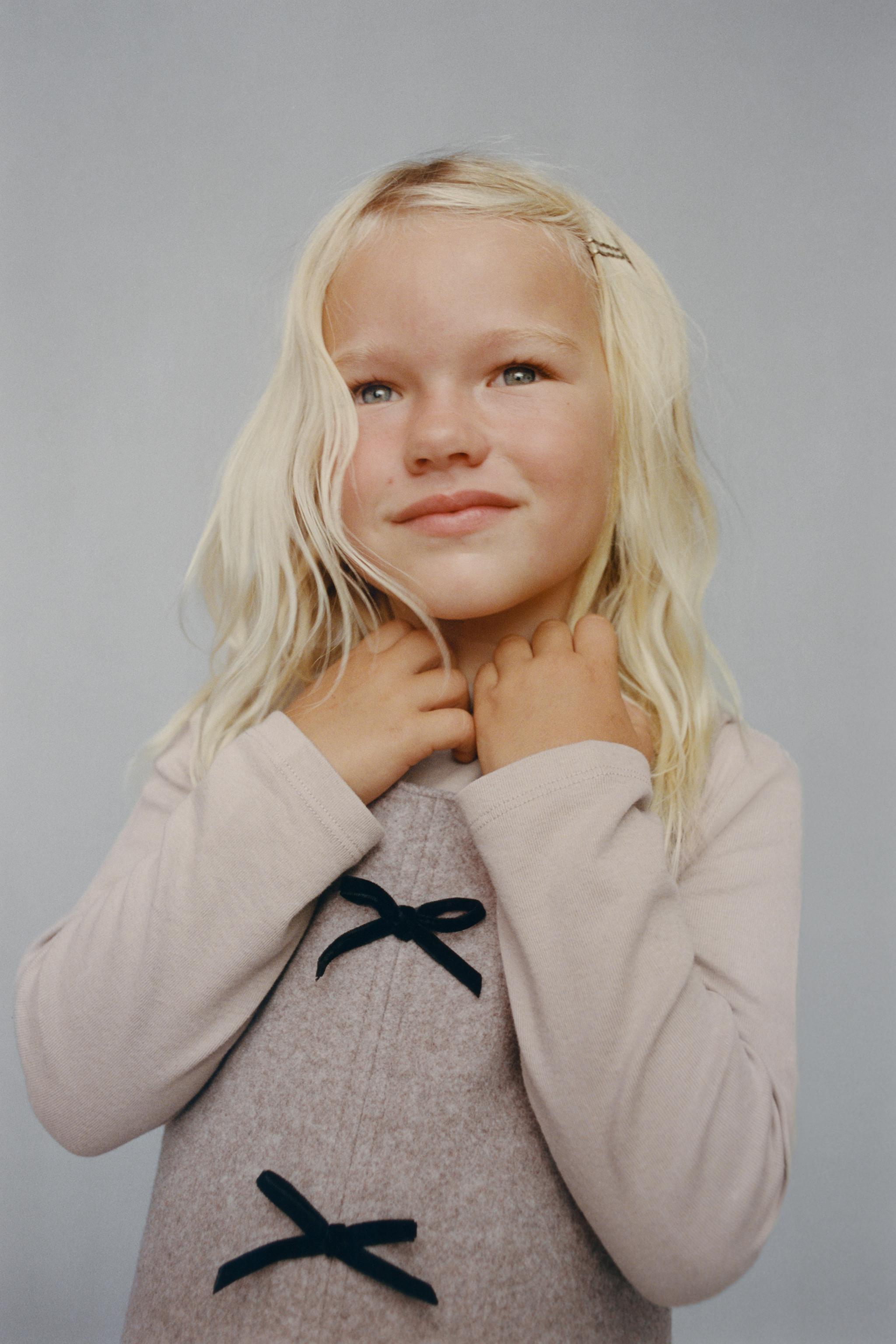 VELVET BOW PINAFORE DRESS